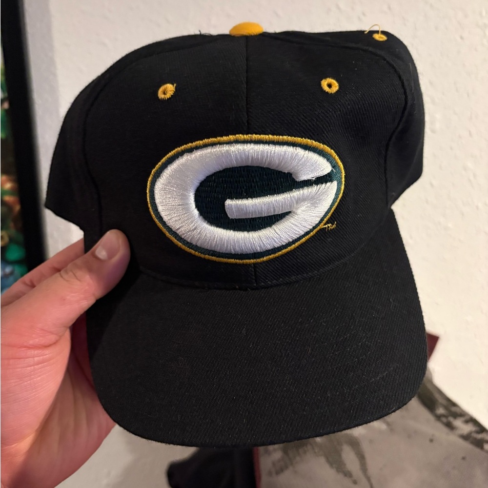 Vintage Drew Pearson Green Bay Packers Black Adjustable Cap